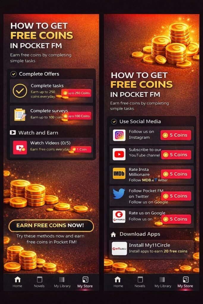 pocket fm free coins